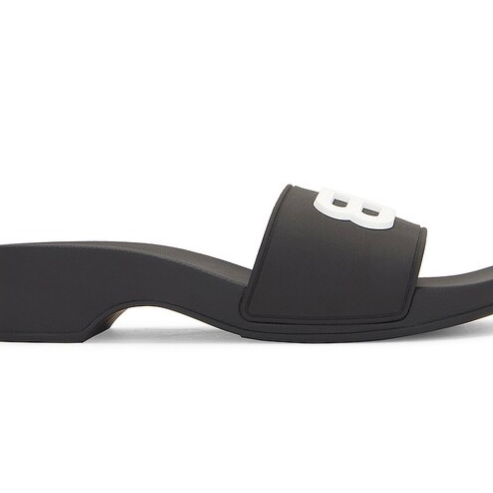 Balenciaga Black and White Wedge Sandals -Authentic Size 8